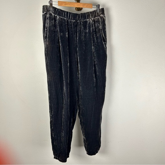 Eileen Fisher Gray Wide Ankle Pleat Pull On Pants Womens Size Large - Picture 5 of 14